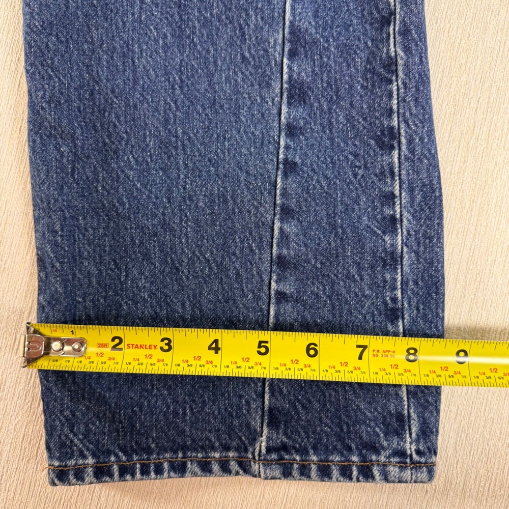 Madewell Women 29 Baggy Tapered Paneled Denim Jeans Blue Two Toned - Picture 9 of 12